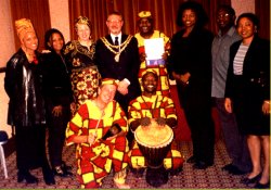 IROKO receives the National Lottery Millennium Festival Awards for All from the Mayor of Newham